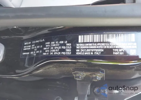 2015 Jeep Renegade Latitude из США, поврежденный, VIN ZACCJBBT0FPB59554